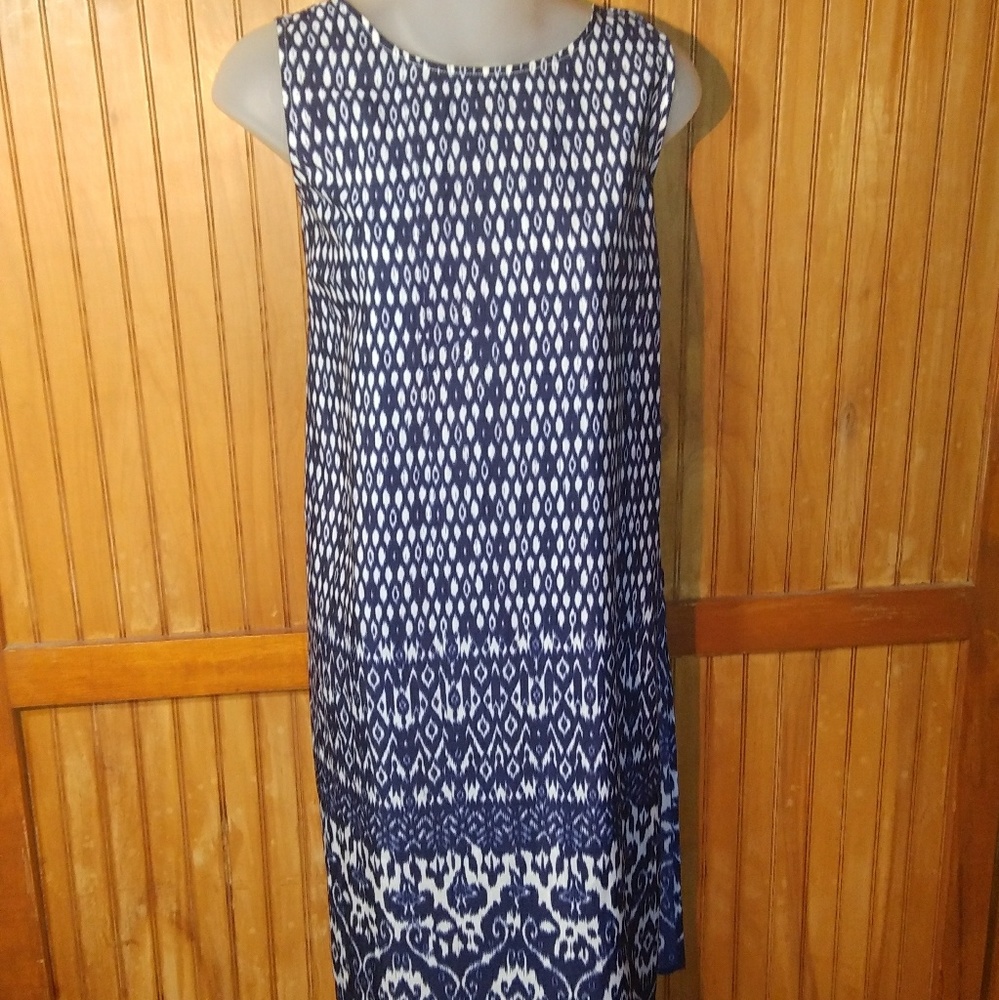 Vince Camuto Navy and White Shift Dress